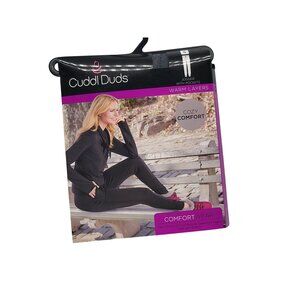 Cuddl Duds‎ Womens Jogger Pockets Heather Gray Warm Layers Comfortwear Stretch